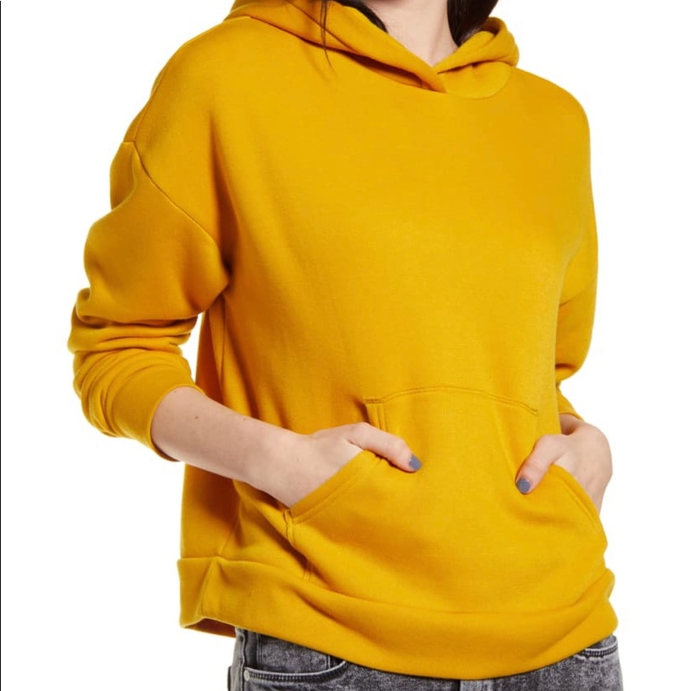NWT BP. Yellow Hoodie Sweatshirt Size XS